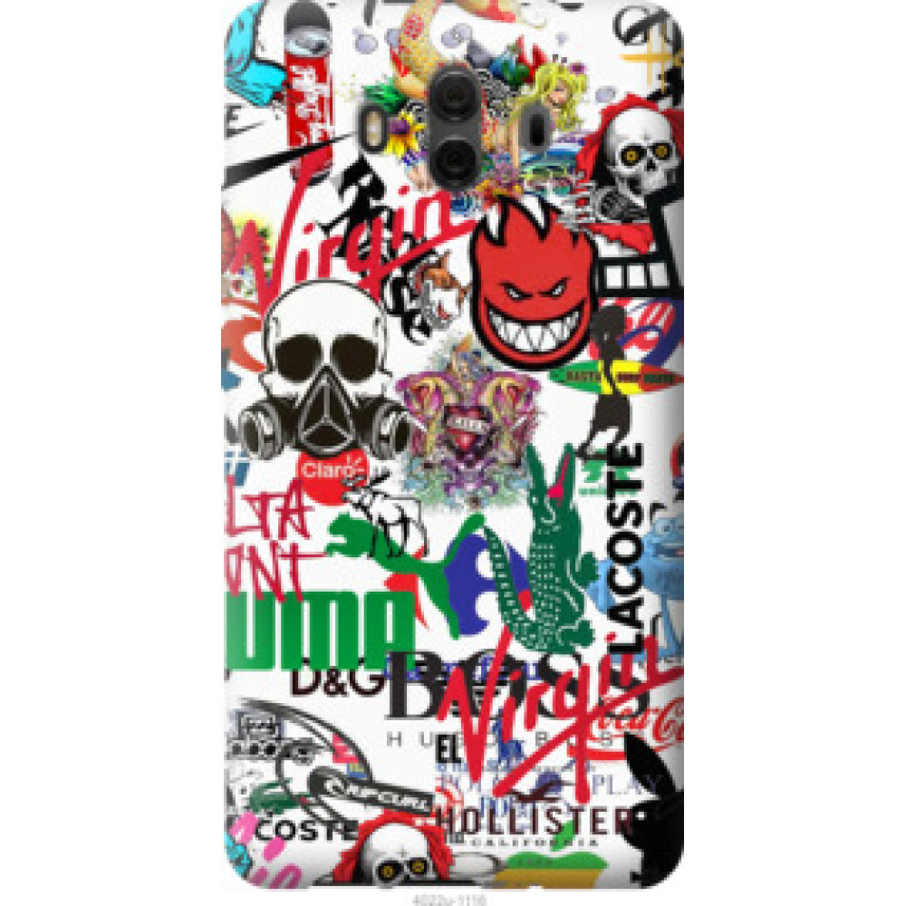 Чехол на Huawei Mate 10 Many different logos (4022u-1116)