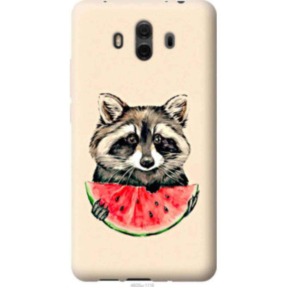 Чехол на Huawei Mate 10 Енотик с арбузом (4605u-1116)