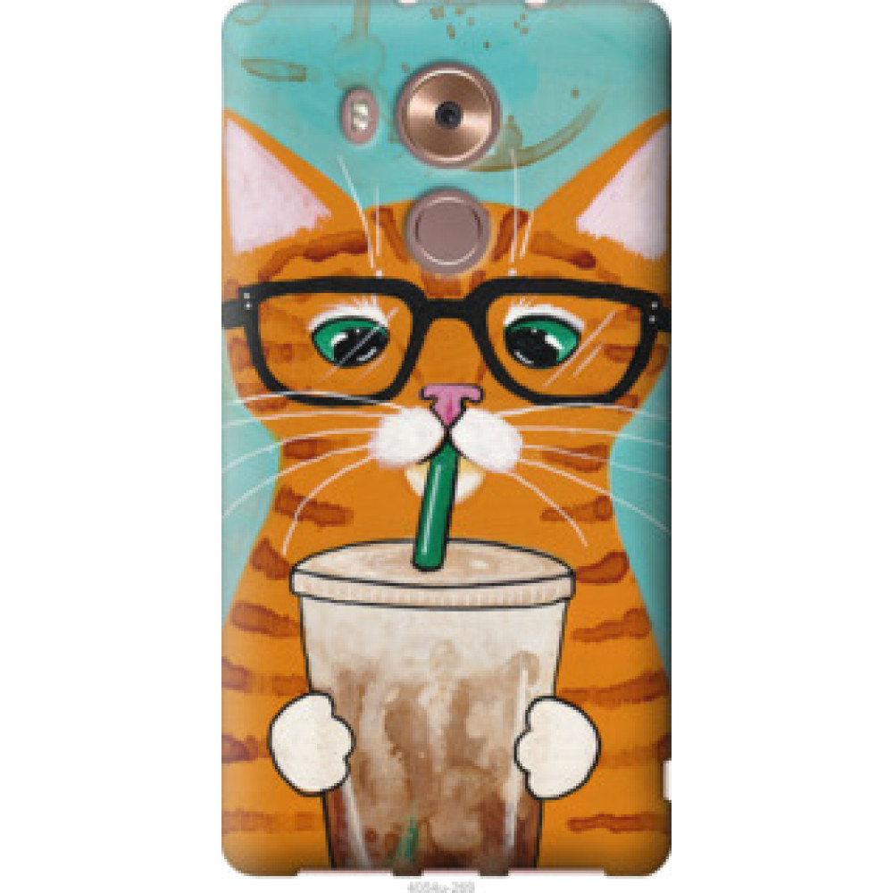Чехол на Huawei Mate 8 Зеленоглазый кот в очках (4054u-269)