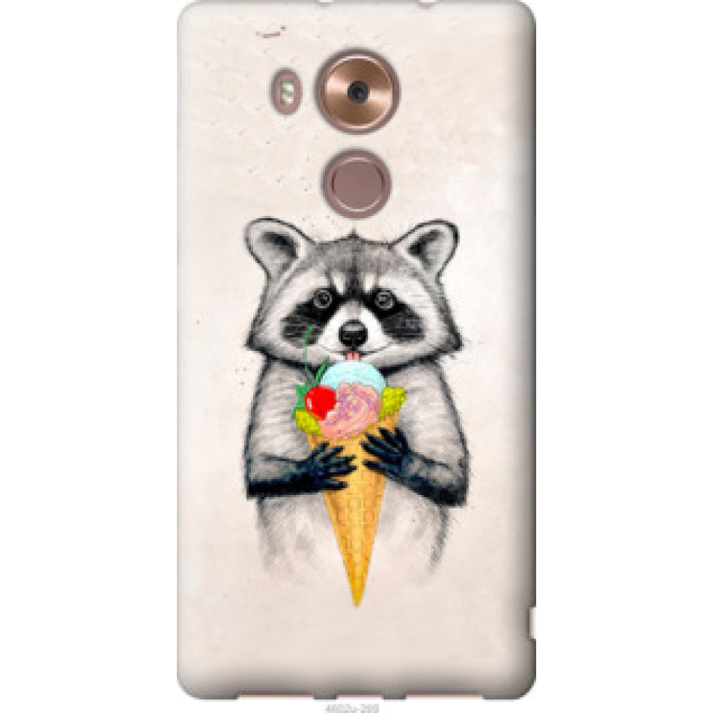 Чехол на Huawei Mate 8 Енотик с мороженым (4602u-269)