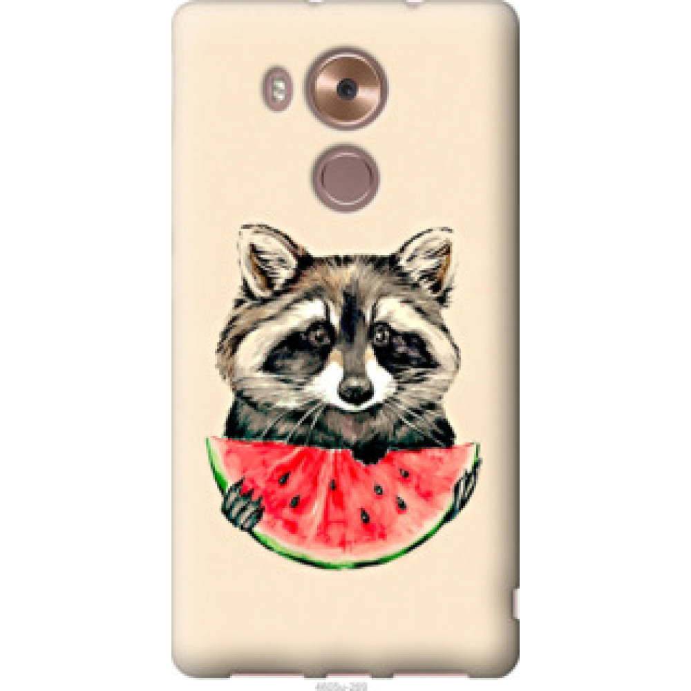 Чехол на Huawei Mate 8 Енотик с арбузом (4605u-269)