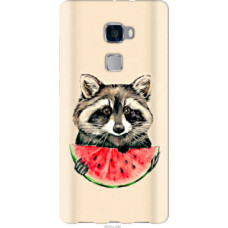 Чехол на Huawei Mate S Енотик с арбузом (4605u-490)