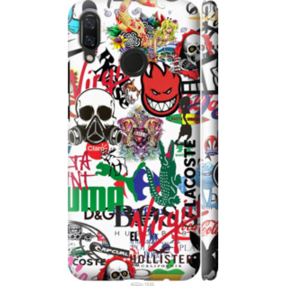 Чохол на Huawei Nova 3 Many different logos (4022c-1535)