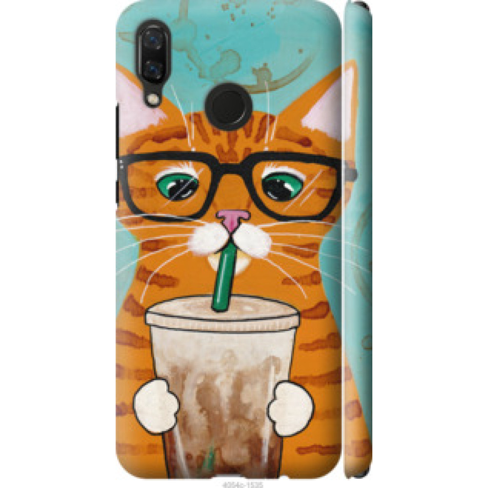 Чохол на Huawei Nova 3 Зеленоглазый кот в очках (4054c-1535)