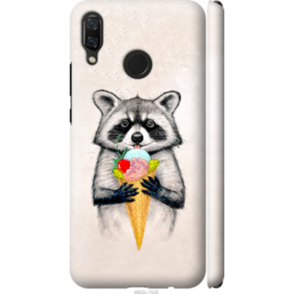 Чохол на Huawei Nova 3 Енотик с мороженым (4602c-1535)