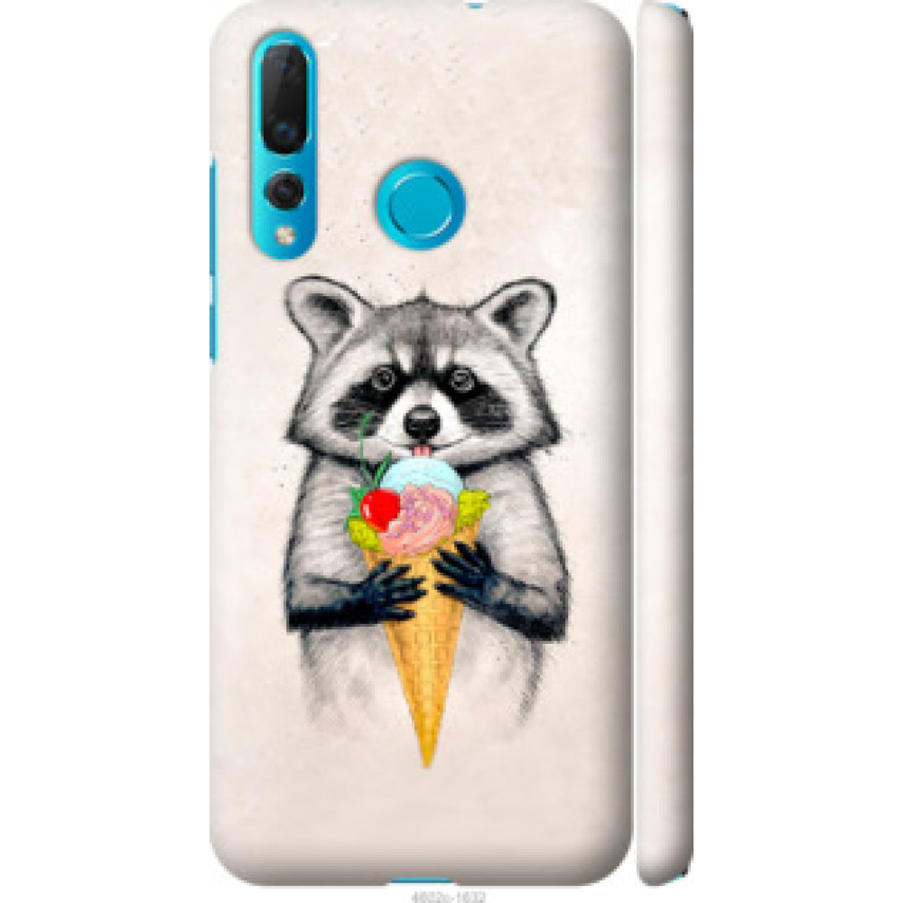 Чехол на Huawei Nova 4 Енотик с мороженым (4602c-1632)