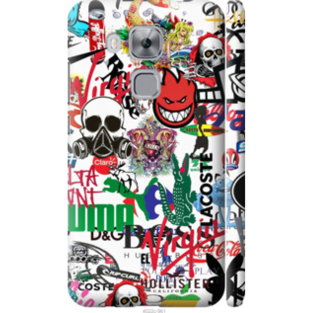 Чехол на Huawei Nova Plus Many different logos (4022c-961)