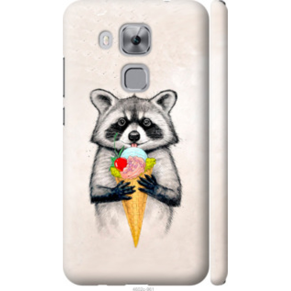 Чехол на Huawei Nova Plus Енотик с мороженым (4602c-961)