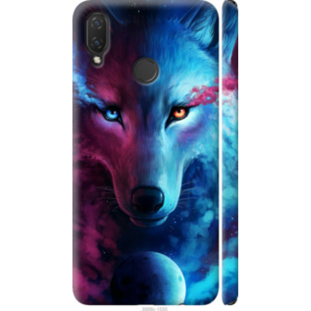 Чехол на Huawei P Smart Plus Арт-волк (3999c-1555)