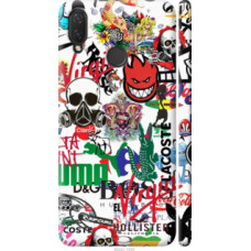 Чехол на Huawei P Smart Plus Many different logos (4022c-1555)