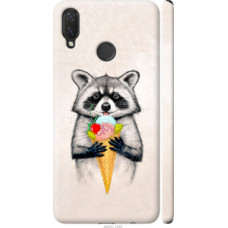 Чехол на Huawei P Smart Plus Енотик с мороженым (4602c-1555)