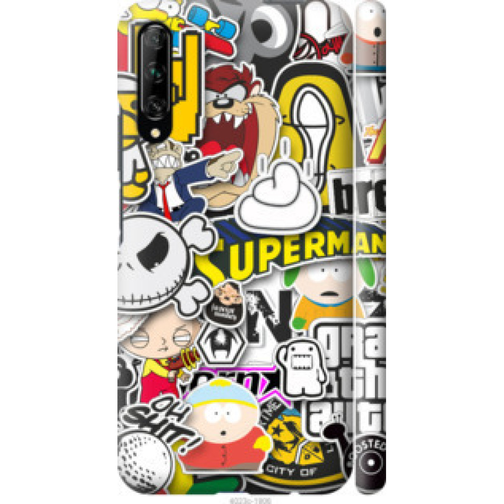 Чехол на Huawei P Smart Pro Popular logos (4023c-1906)