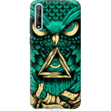 Чехол на Huawei P Smart S Сова Арт-тату (3971u-1813)