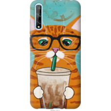 Чехол на Huawei P Smart S Зеленоглазый кот в очках (4054u-1813)