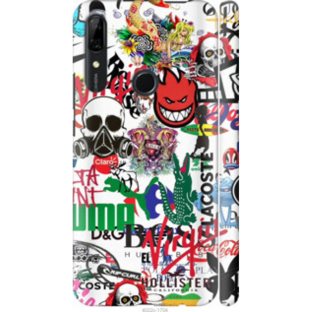 Чехол на Huawei P Smart Z Many different logos (4022c-1704)