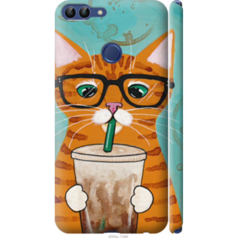 Чехол на Huawei P Smart Зеленоглазый кот в очках (4054c-1346)