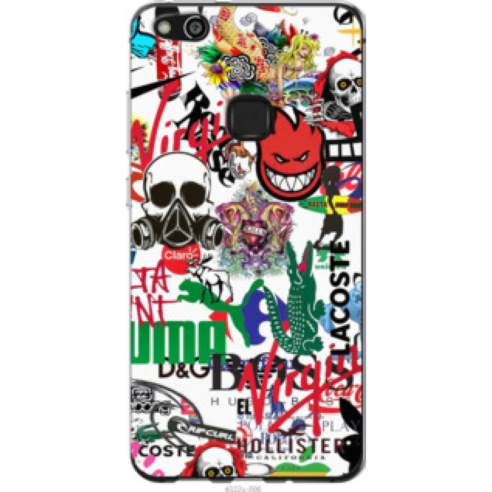 Чохол на Huawei P10 Lite Many different logos (4022u-896)