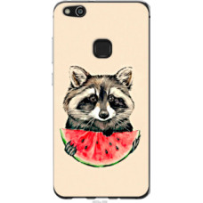 Чехол на Huawei P10 Lite Енотик с арбузом (4605u-896)