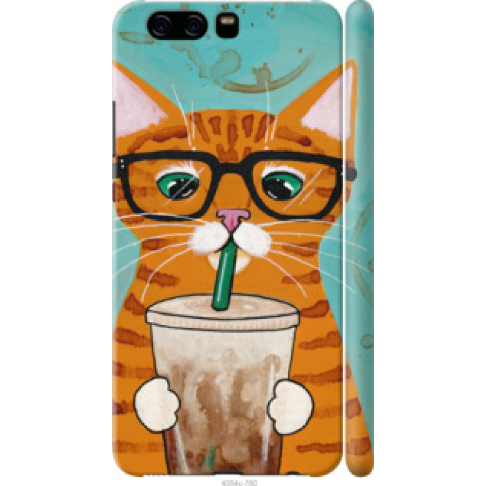 Чехол на Huawei P10 Зеленоглазый кот в очках (4054c-780)