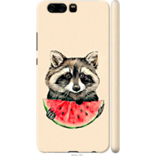 Чехол на Huawei P10 Енотик с арбузом (4605c-780)