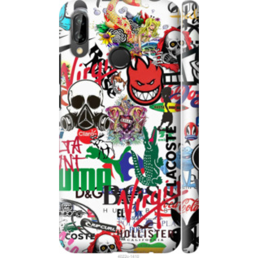 Чохол на Huawei P20 Lite Many different logos (4022c-1410)