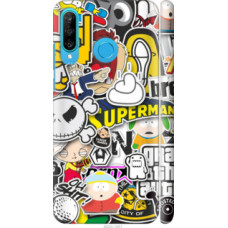 Чехол на Huawei P30 Lite Popular logos (4023c-1651)