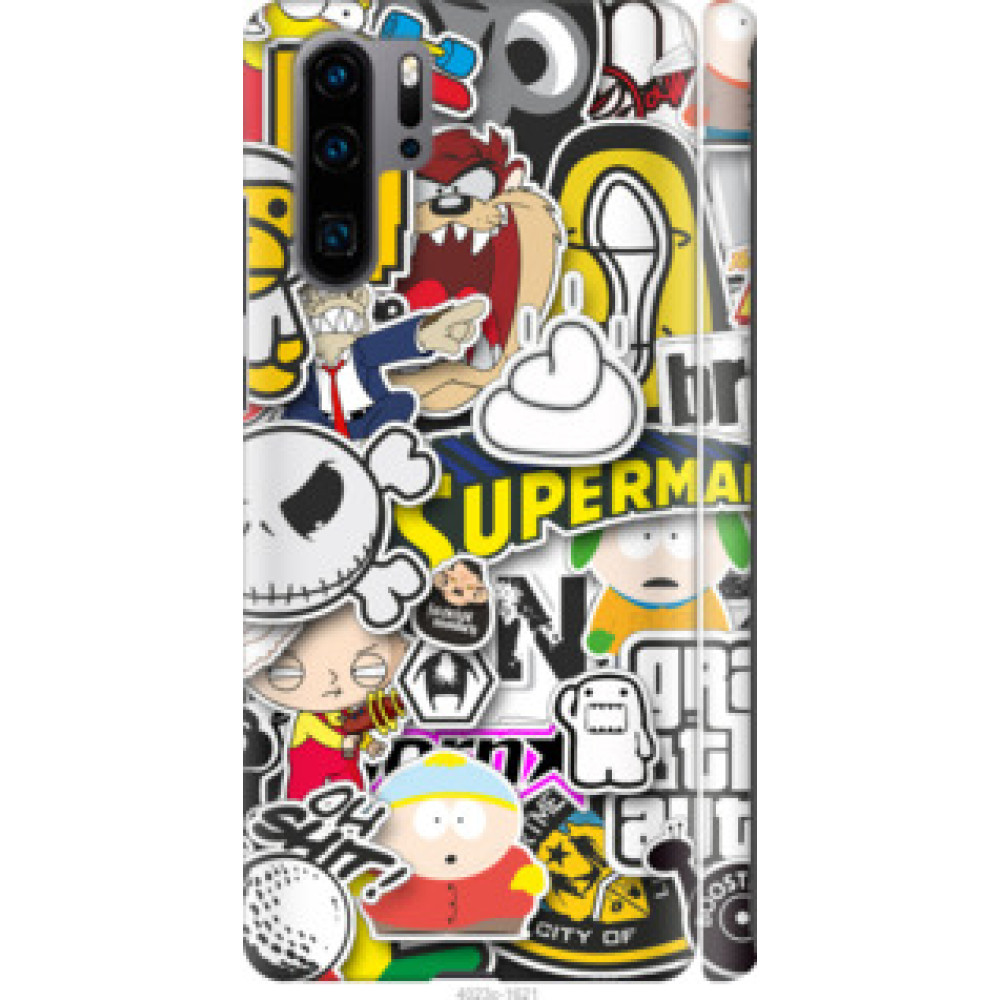 Чехол на Huawei P30 Pro Popular logos (4023c-1621)