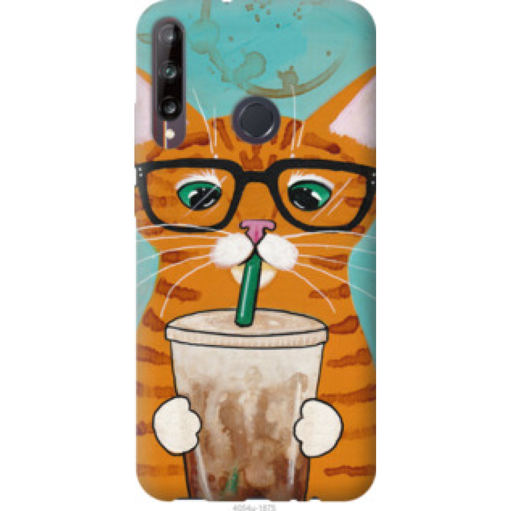 Чехол на Huawei P40 Lite E Зеленоглазый кот в очках (4054c-1875)