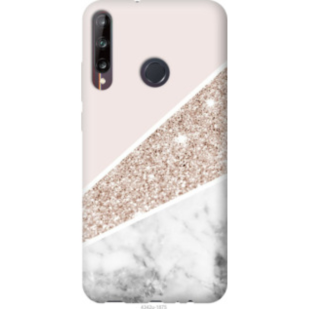 Чехол на Huawei P40 Lite E Пастельный мрамор (4342c-1875)