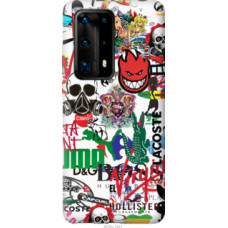 Чехол на Huawei P40 Pro Plus Many different logos (4022u-1917)