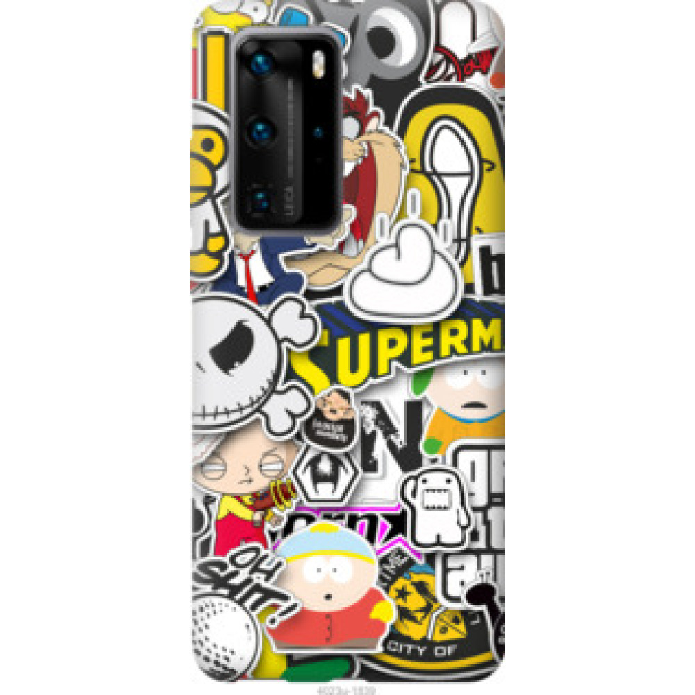 Чохол на Huawei P40 Pro Popular logos (4023u-1839)