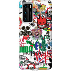 Чехол на Huawei P40 Many different logos (4022u-1840)