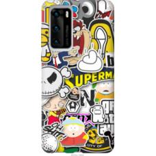 Чехол на Huawei P40 Popular logos (4023u-1840)