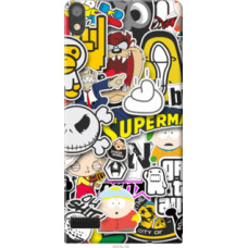 Чехол на Huawei Ascend P6 Popular logos (4023u-39)