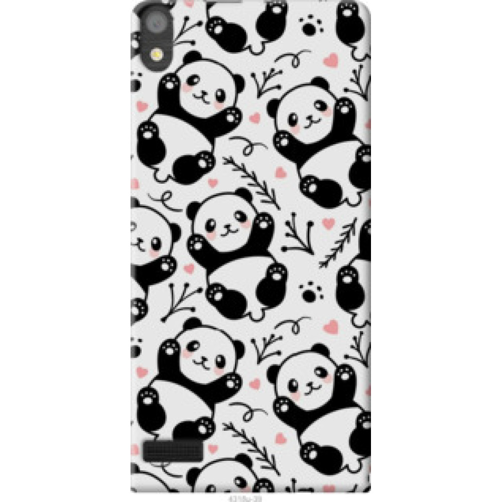 Чехол на Huawei Ascend P6 Панды (4318u-39)