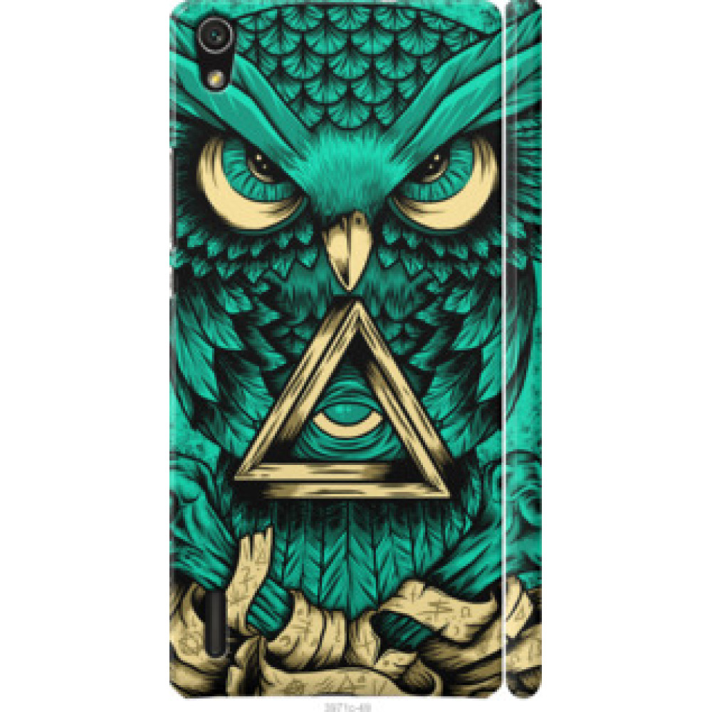 Чехол на Huawei Ascend P7 Сова Арт-тату (3971c-49)