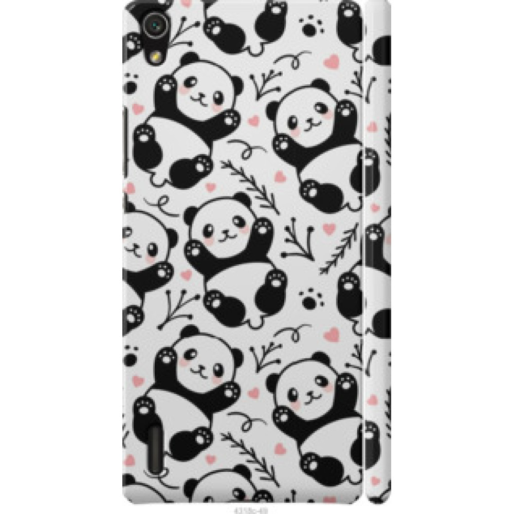 Чехол на Huawei Ascend P7 Панды (4318c-49)