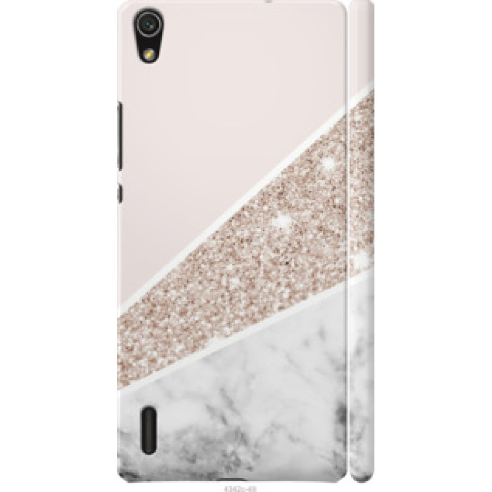 Чехол на Huawei Ascend P7 Пастельный мрамор (4342c-49)