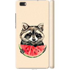 Чехол на Huawei Ascend P8 Lite Енотик с арбузом (4605c-126)