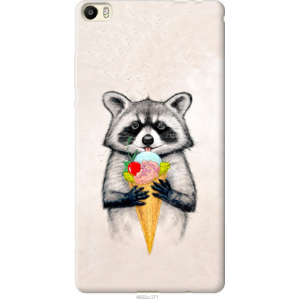 Чохол на Huawei P8 Max Енотик с мороженым (4602u-371)