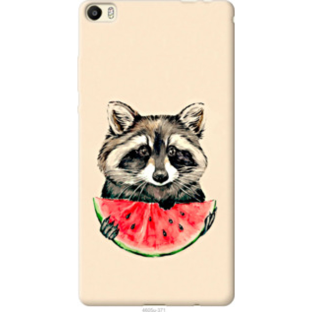 Чохол на Huawei P8 Max Енотик с арбузом (4605u-371)