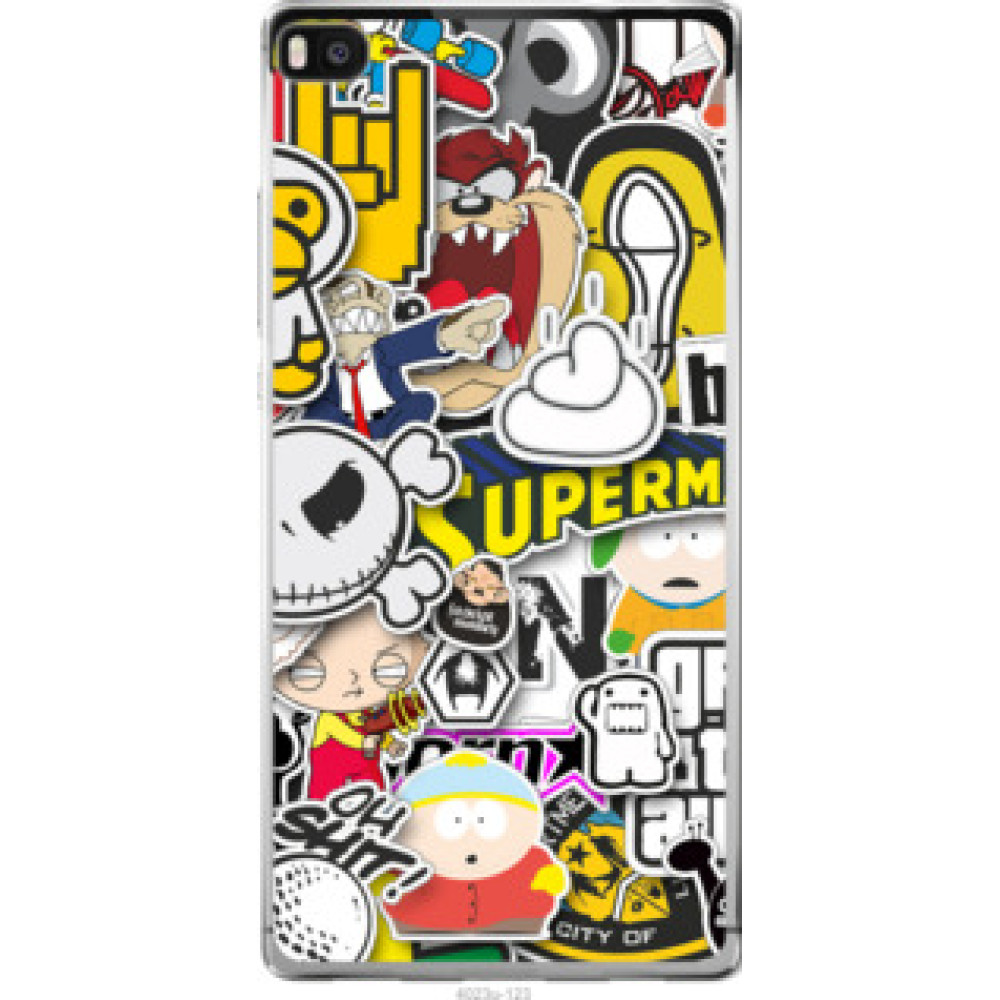 Чохол на Huawei Ascend P8 Popular logos (4023u-123)