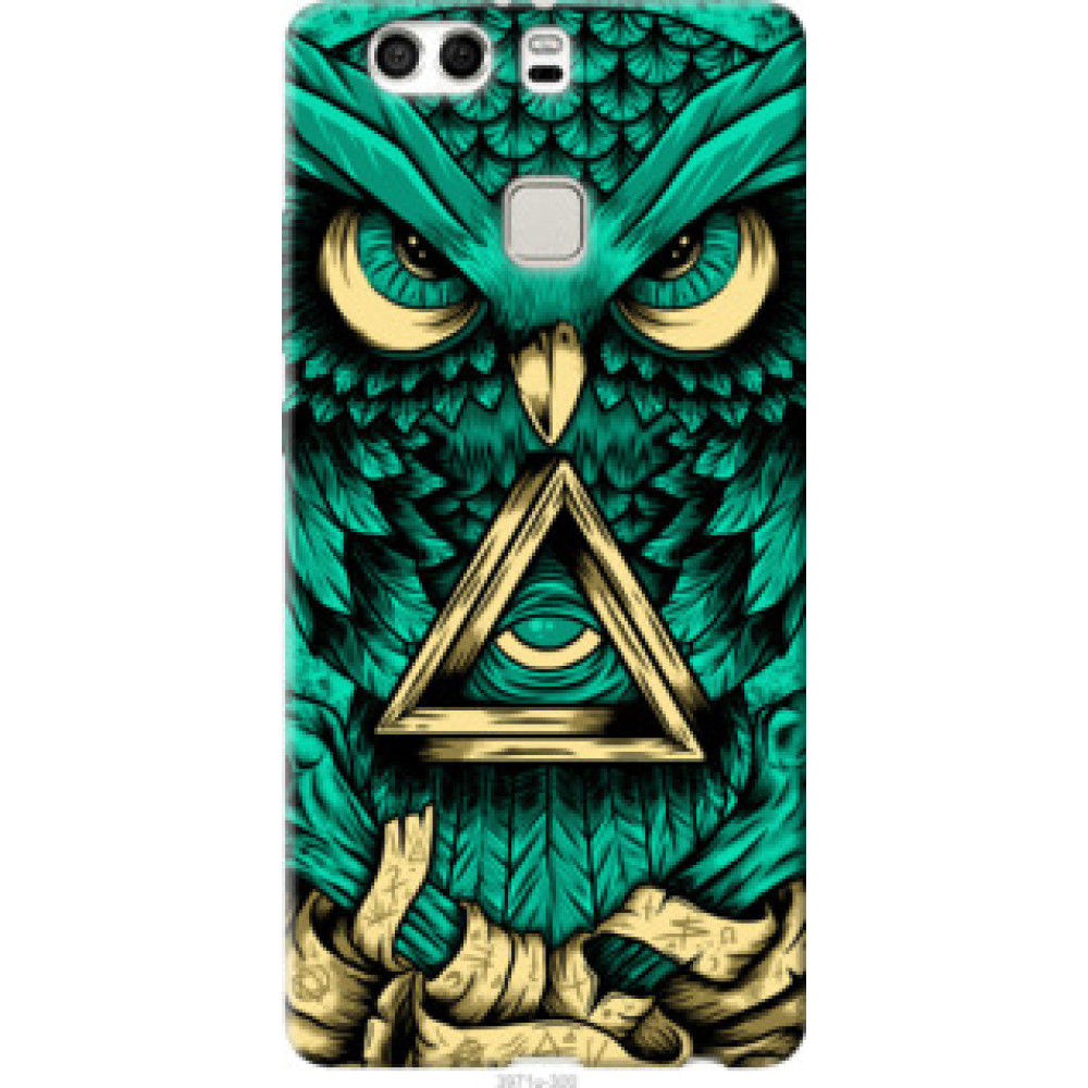 Чехол на Huawei P9 Plus Сова Арт-тату (3971u-300)