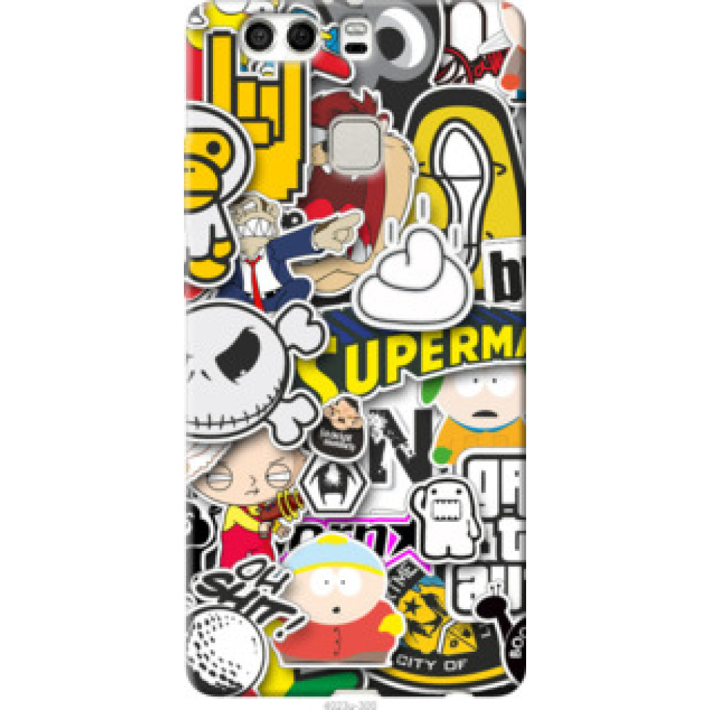 Чехол на Huawei P9 Plus Popular logos (4023u-300)