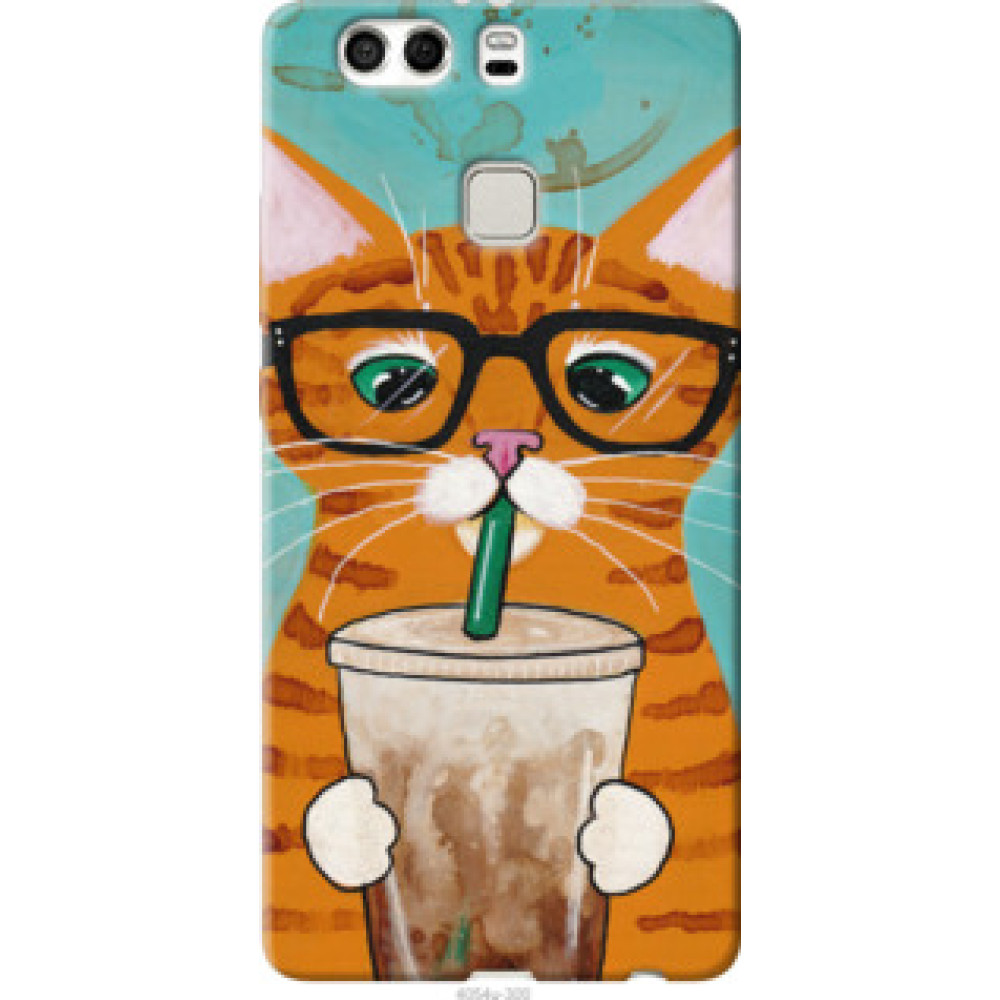 Чехол на Huawei P9 Plus Зеленоглазый кот в очках (4054u-300)