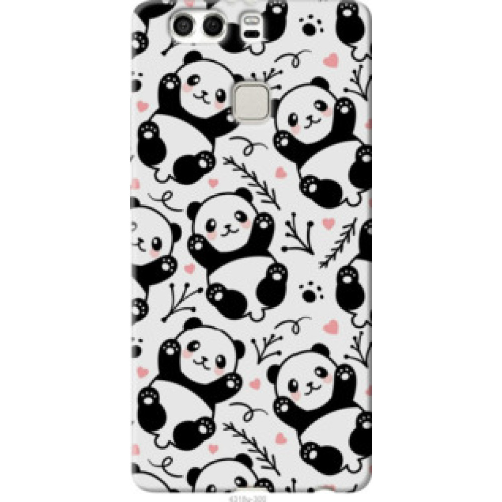 Чехол на Huawei P9 Plus Панды (4318u-300)