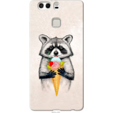 Чехол на Huawei P9 Plus Енотик с мороженым (4602u-300)