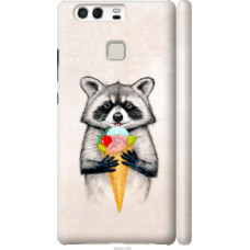Чехол на Huawei P9 Енотик с мороженым (4602c-347)