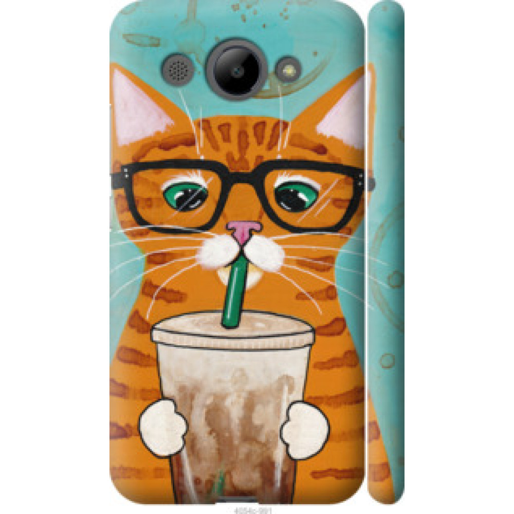 Чехол на Huawei Y3 2017 Зеленоглазый кот в очках (4054c-991)