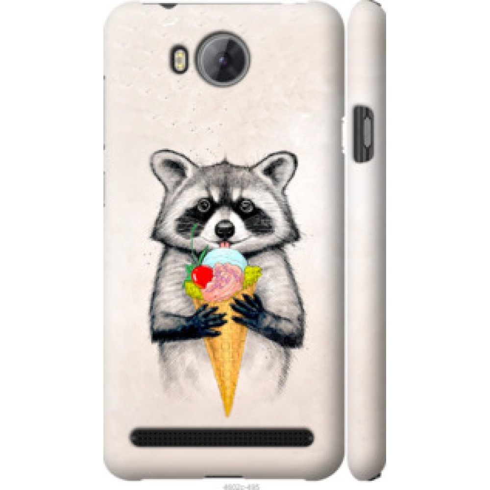 Чехол на Huawei Y3II / Y3 2 Енотик с мороженым (4602c-495)